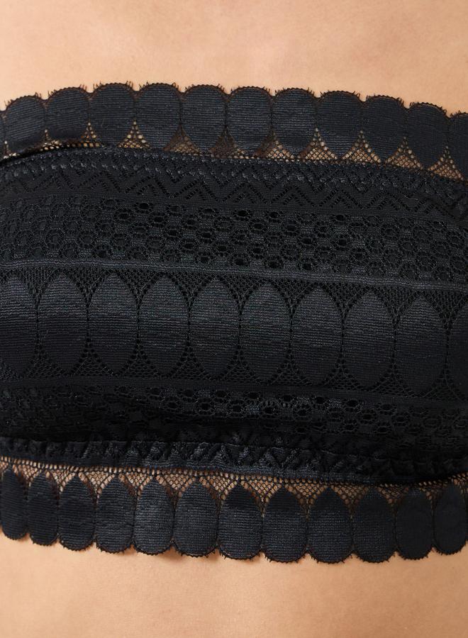 تايك تو طقم لانجري حمالة صدر دانتيل بدون حمالات وبدون أسلاك مع كيلوت - Image 3